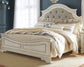 Realyn California King Upholstered Panel Bed with Mirrored Dresser Signature Design by Ashley®