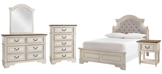 Realyn Full Panel Bed with Mirrored Dresser, Chest and Nightstand Signature Design by Ashley®