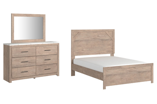 Senniberg Full Panel Bed with Mirrored Dresser Signature Design by Ashley®