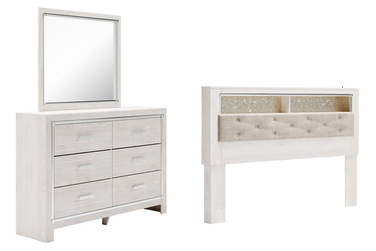 Altyra King Bookcase Headboard with Mirrored Dresser Signature Design by Ashley®