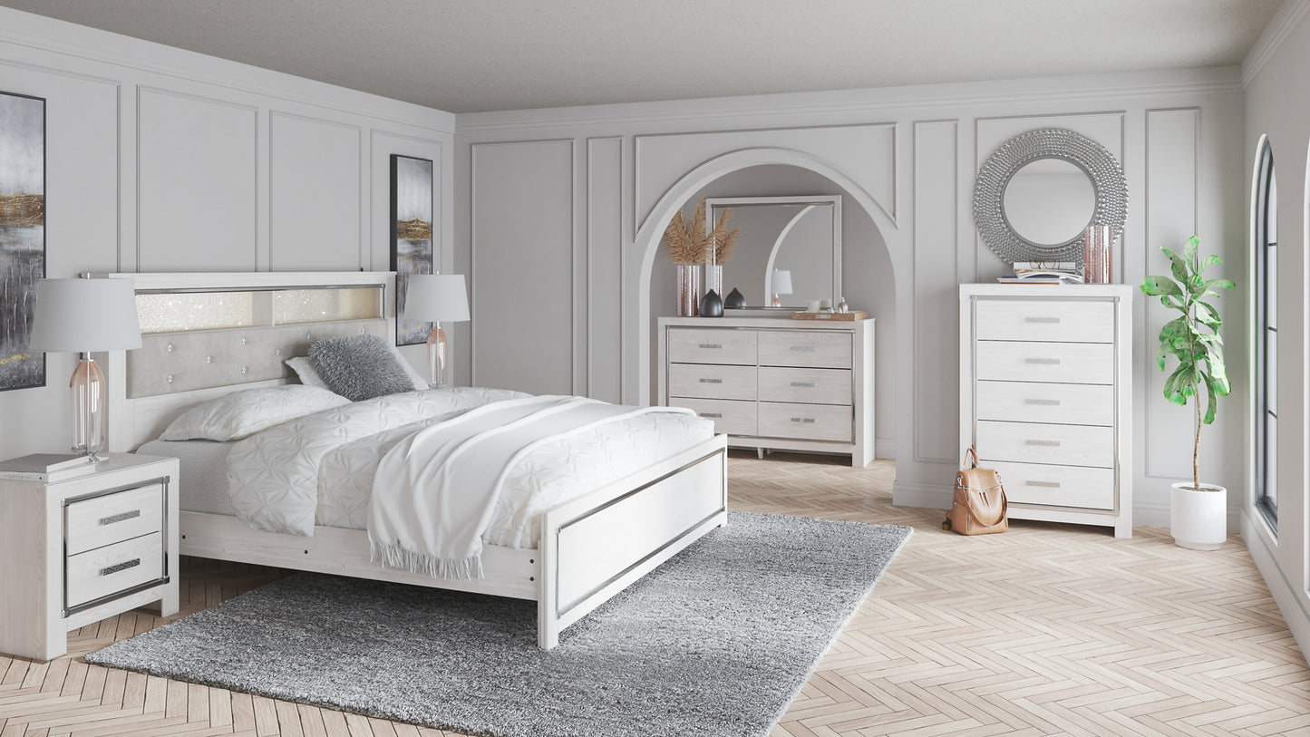 Altyra King Bookcase Headboard with Mirrored Dresser, Chest and Nightstand Signature Design by Ashley®