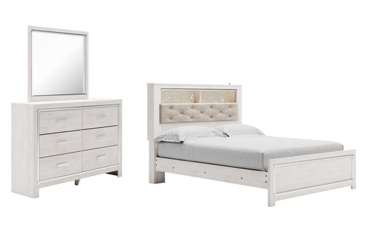 Altyra Queen Panel Bookcase Bed with Mirrored Dresser Signature Design by Ashley®