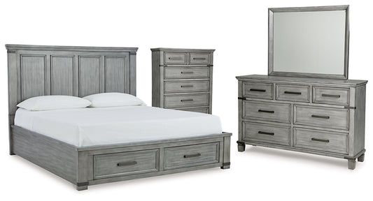 Russelyn King Storage Bed with Mirrored Dresser and Chest Signature Design by Ashley®