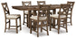 Moriville Counter Height Dining Table and 6 Barstools Signature Design by Ashley®