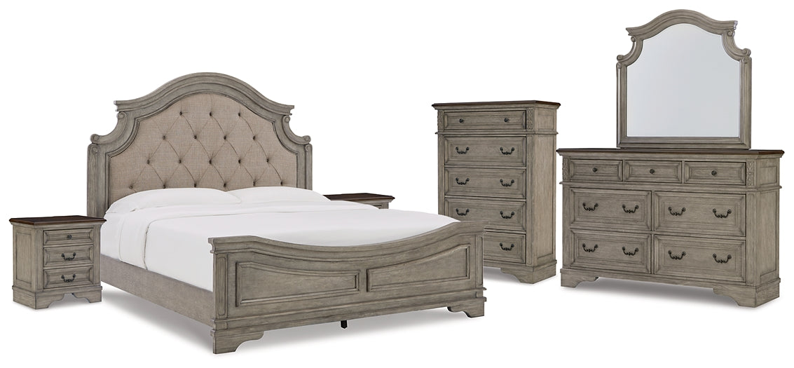 Lodenbay California King Panel Bed with Mirrored Dresser, Chest and 2 Nightstands Signature Design by Ashley®