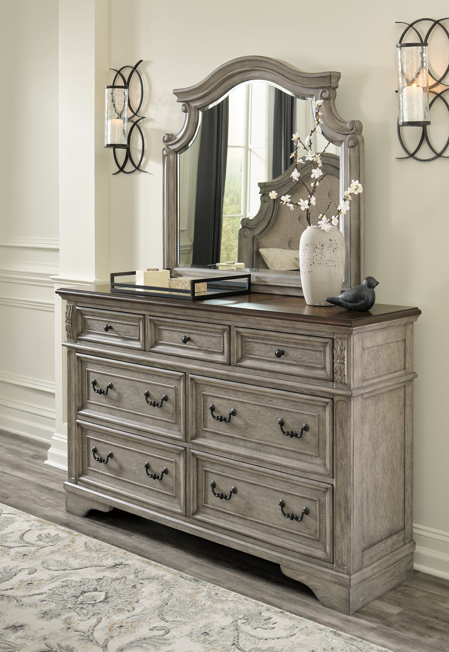 Lodenbay California King Panel Bed with Mirrored Dresser, Chest and 2 Nightstands Signature Design by Ashley®