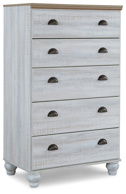 Haven Bay King Panel Storage Bed with Mirrored Dresser and Chest Signature Design by Ashley®