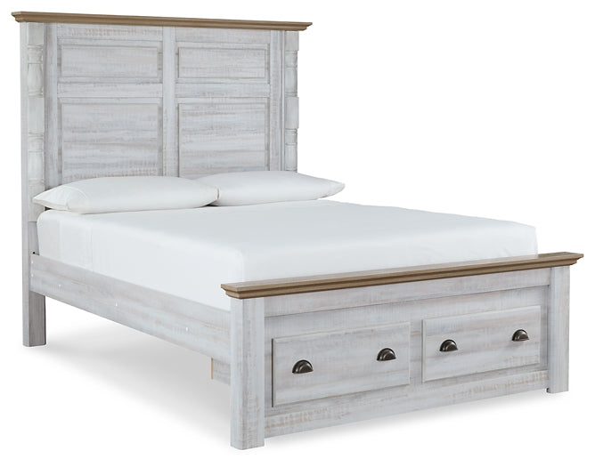 Haven Bay Queen Panel Storage Bed with Mirrored Dresser and 2 Nightstands Signature Design by Ashley®