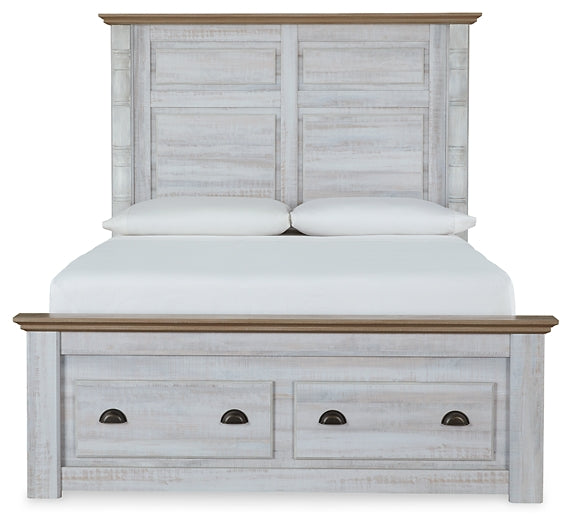 Haven Bay Queen Panel Storage Bed with Mirrored Dresser and 2 Nightstands Signature Design by Ashley®