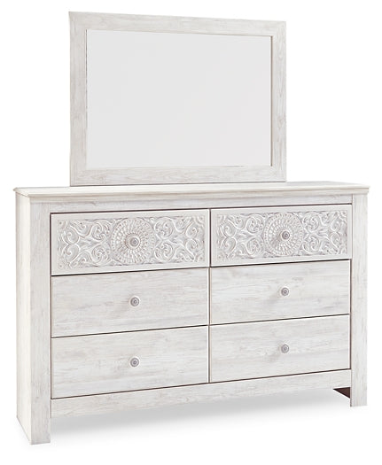 Paxberry Queen Panel Bed with Mirrored Dresser and Chest Signature Design by Ashley®