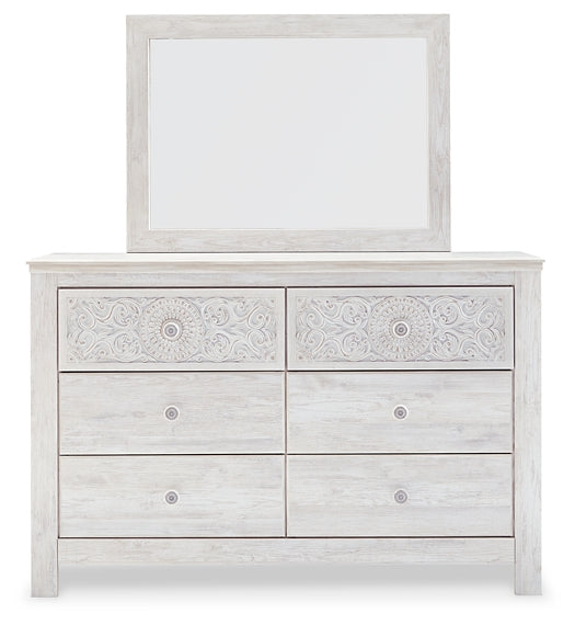 Paxberry Queen Panel Bed with Mirrored Dresser and Chest Signature Design by Ashley®