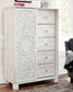 Paxberry Queen Panel Bed with Mirrored Dresser and Chest Signature Design by Ashley®