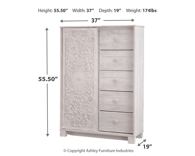 Paxberry Queen Panel Bed with Mirrored Dresser and Chest Signature Design by Ashley®