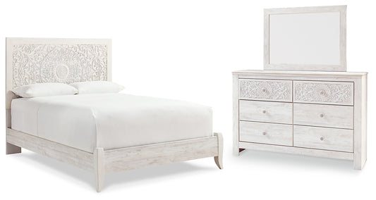 Paxberry Queen Panel Bed with Mirrored Dresser Signature Design by Ashley®