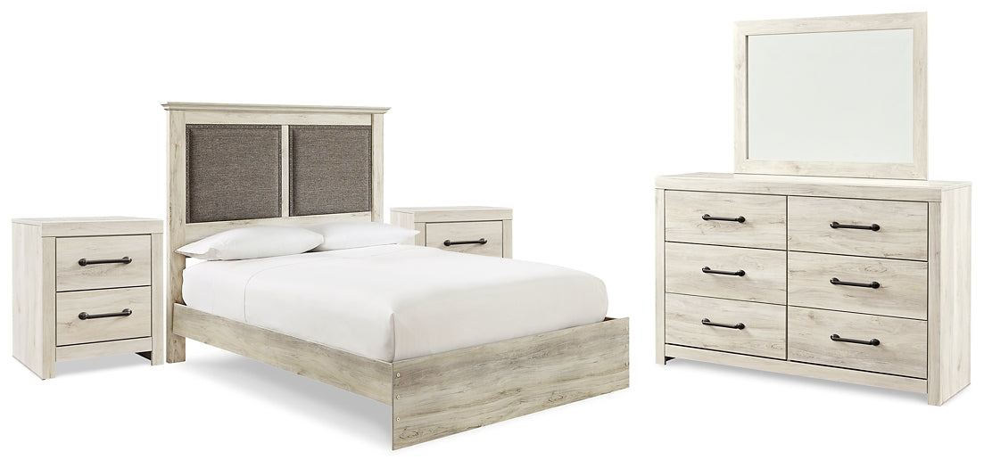 Cambeck King Upholstered Panel Bed with Mirrored Dresser and 2 Nightstands Signature Design by Ashley®