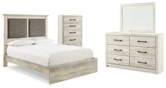 Cambeck King Upholstered Panel Bed with Mirrored Dresser and Chest Signature Design by Ashley®