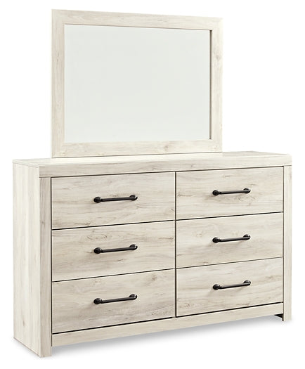 Cambeck Queen Upholstered Panel Headboard with Mirrored Dresser and Chest Signature Design by Ashley®