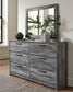 Baystorm King Panel Headboard with Mirrored Dresser, Chest and 2 Nightstands Signature Design by Ashley®