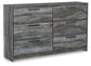 Baystorm King Panel Headboard with Mirrored Dresser and 2 Nightstands Signature Design by Ashley®