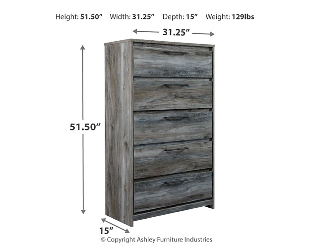 Baystorm Queen Panel Headboard with Mirrored Dresser and Chest Signature Design by Ashley®