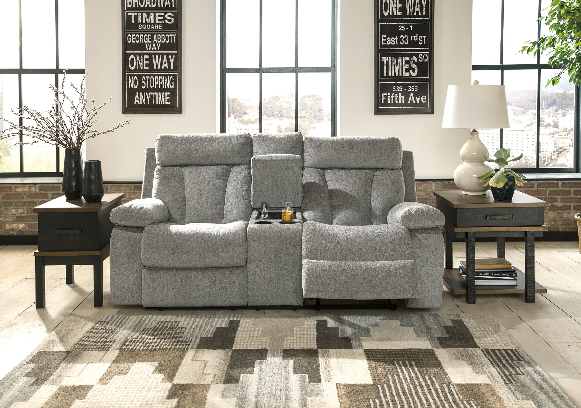 Mitchiner DBL Rec Loveseat w/Console Signature Design by Ashley®