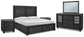 Foyland King Panel Storage Bed with Mirrored Dresser and 2 Nightstands Signature Design by Ashley®