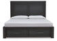 Foyland Queen Panel Storage Bed with Mirrored Dresser Signature Design by Ashley®