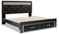 Kaydell King Upholstered Panel Storage Platform Bed with Mirrored Dresser and 2 Nightstands Signature Design by Ashley®