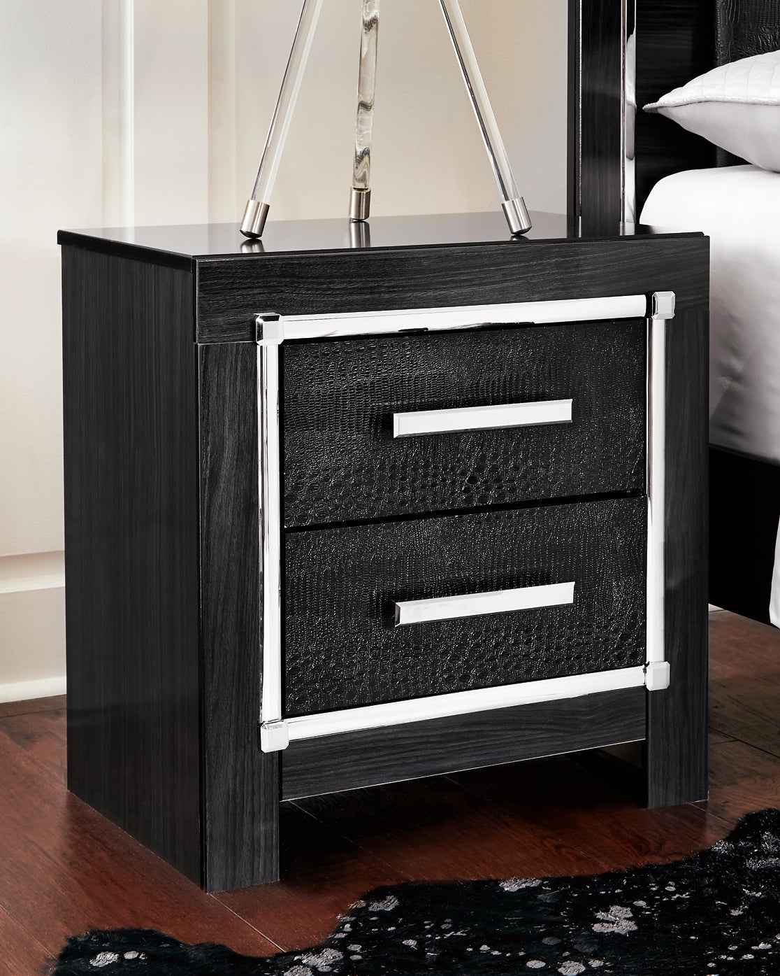 Kaydell King Upholstered Panel Storage Bed with Mirrored Dresser, Chest and Nightstand Signature Design by Ashley®