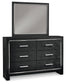 Kaydell Queen Upholstered Panel Storage Bed with Mirrored Dresser and Chest Signature Design by Ashley®