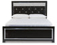 Kaydell Queen Upholstered Panel Bed with Mirrored Dresser and Chest Signature Design by Ashley®