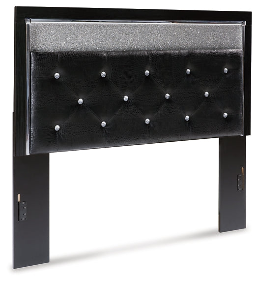 Kaydell Queen Upholstered Panel Headboard with Mirrored Dresser, Chest and Nightstand Signature Design by Ashley®