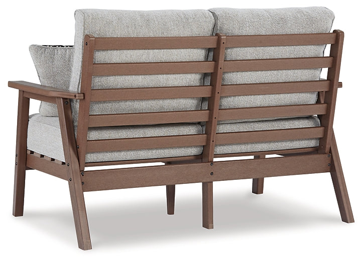 Emmeline Outdoor Loveseat with Coffee Table Signature Design by Ashley®