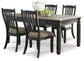 Tyler Creek Dining Table and 4 Chairs Signature Design by Ashley®