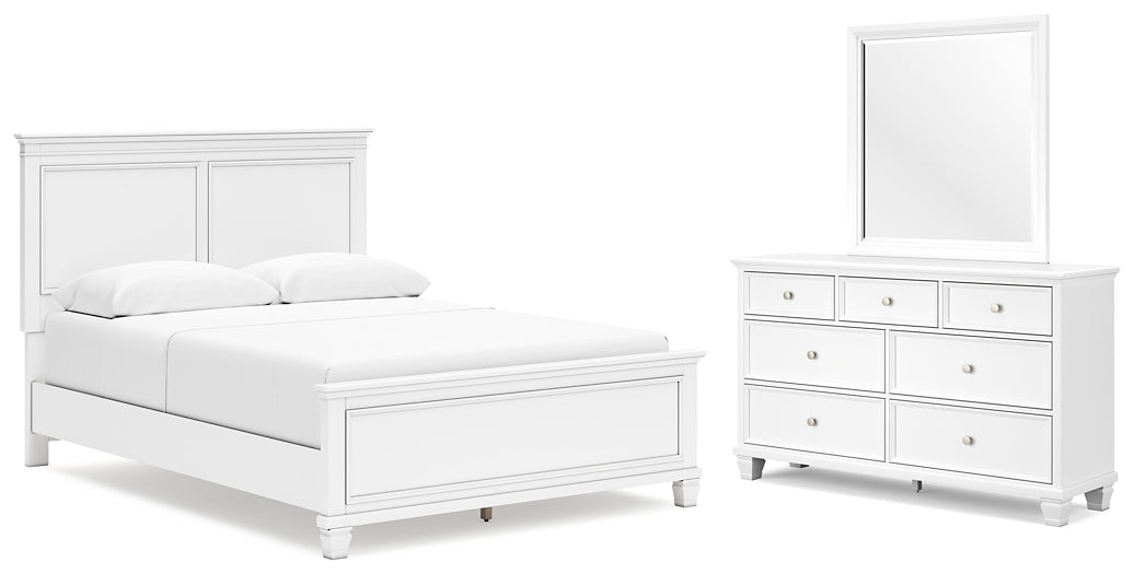 Fortman Queen Panel Bed with Mirrored Dresser Signature Design by Ashley®