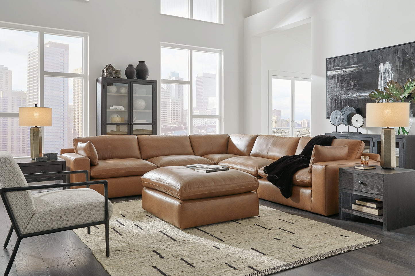 Emilia 5-Piece Sectional with Ottoman Signature Design by Ashley®