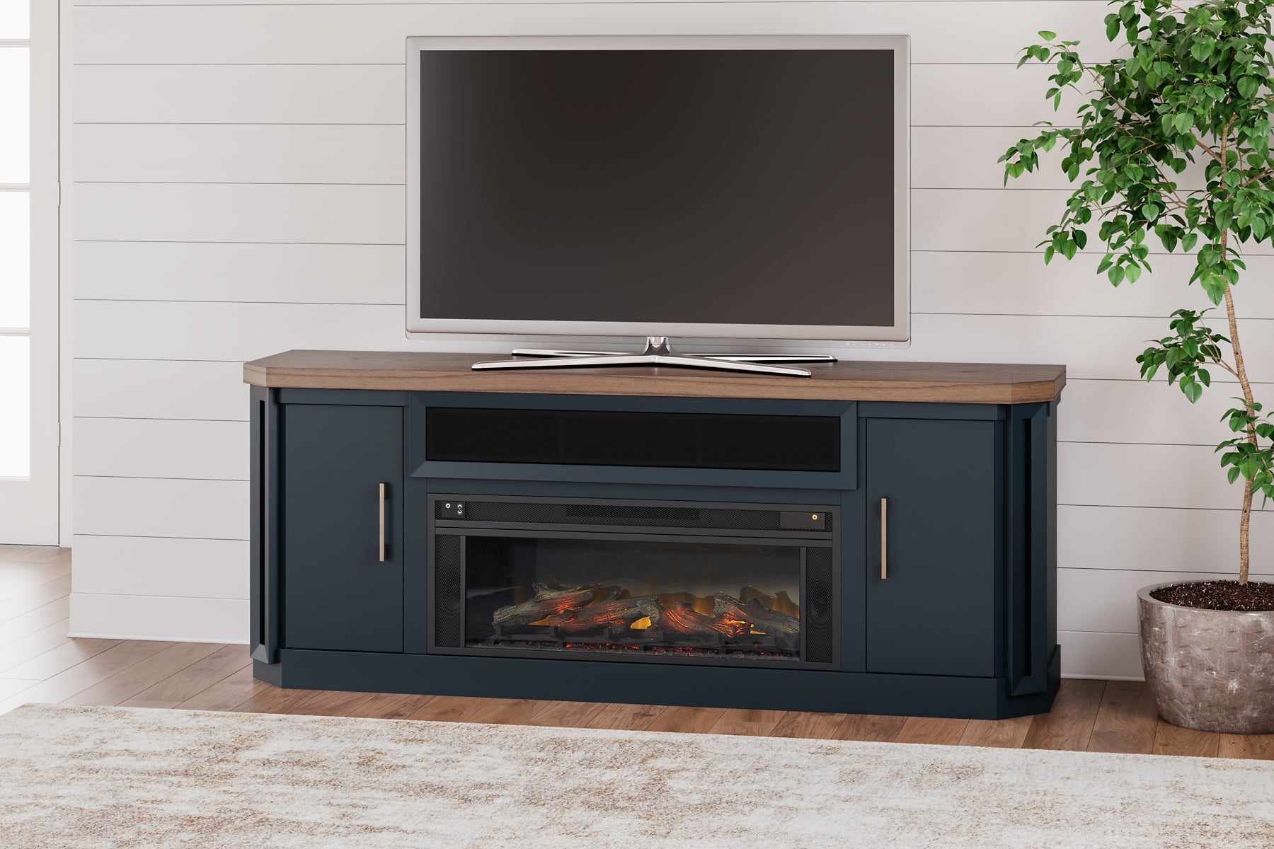 Landocken 83" TV Stand with Electric Fireplace Signature Design by Ashley®