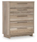 Hasbrick Five Drawer Wide Chest Signature Design by Ashley®