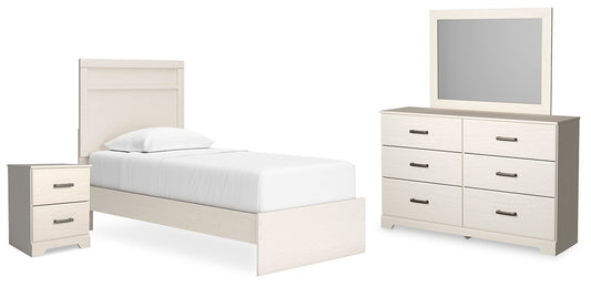 Stelsie Twin Panel Bed with Mirrored Dresser and Nightstand Signature Design by Ashley®