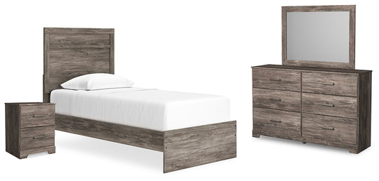 Ralinksi Twin Panel Bed with Mirrored Dresser and Nightstand Signature Design by Ashley®