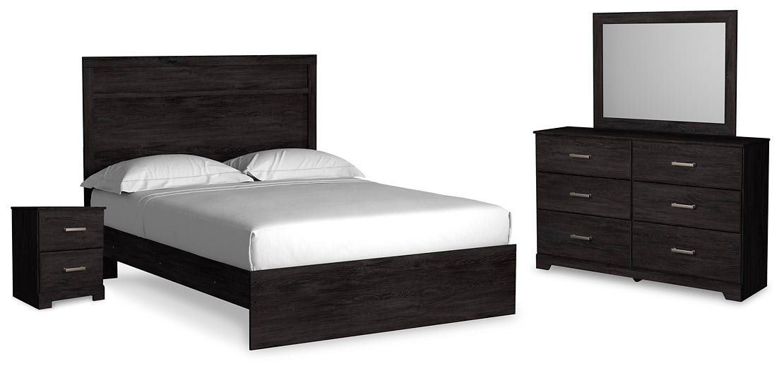 Belachime Queen Panel Bed with Mirrored Dresser and Nightstand Signature Design by Ashley®