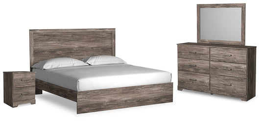 Ralinksi King Panel Bed with Mirrored Dresser and Nightstand Signature Design by Ashley®