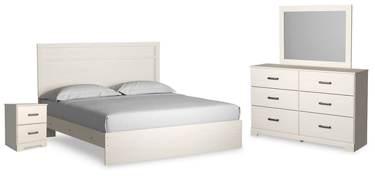 Stelsie King Panel Bed with Mirrored Dresser and Nightstand Signature Design by Ashley®