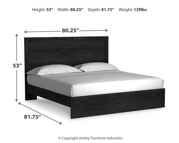 Belachime King Panel Bed with Mirrored Dresser Signature Design by Ashley®