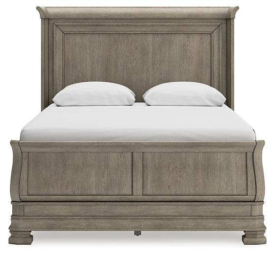 Lexorne Queen Sleigh Bed with Mirrored Dresser, Chest and 2 Nightstands Signature Design by Ashley®