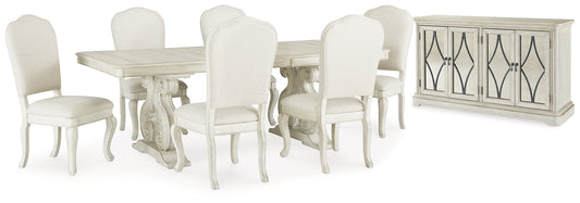 Arlendyne Dining Table and 6 Chairs with Storage Signature Design by Ashley®