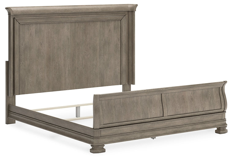 Lexorne King Sleigh Bed with Mirrored Dresser Signature Design by Ashley®