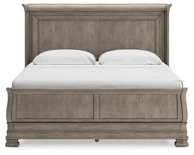 Lexorne King Sleigh Bed with Mirrored Dresser Signature Design by Ashley®