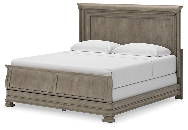 Lexorne King Sleigh Bed with Mirrored Dresser Signature Design by Ashley®