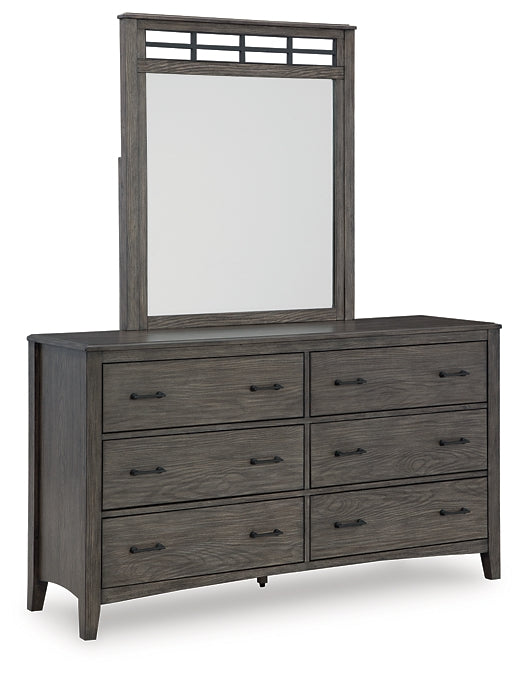 Montillan Queen Panel Bed with Mirrored Dresser Signature Design by Ashley®